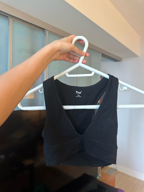 TNA Other - TNA Black Racerback V Neck Bra Crop Top